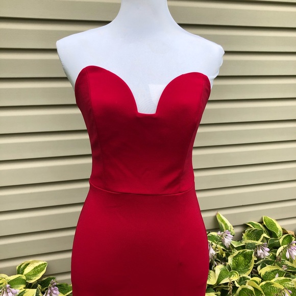 NWT Nicole Miller Structured Jersey Strapless Gown - Picture 8 of 11